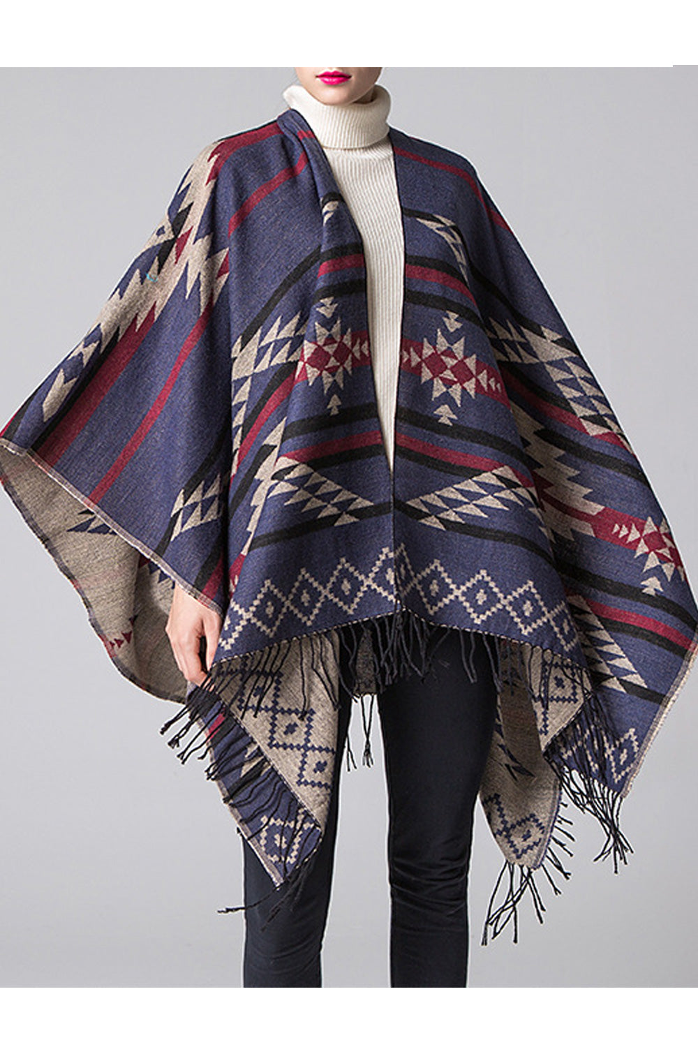 Women Beautiful Tassel Hem Convenient Soft Winter Shawl