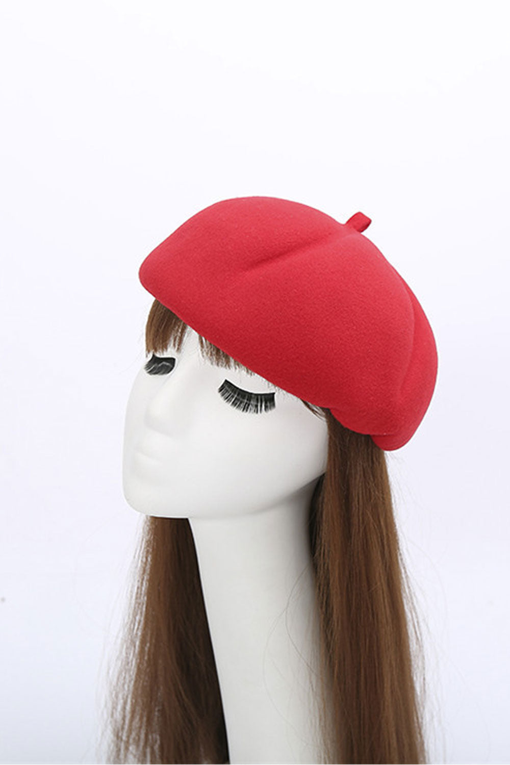 Women Cute Warm Stylish Solid Pattern Earmuffs Winter Beret Hat