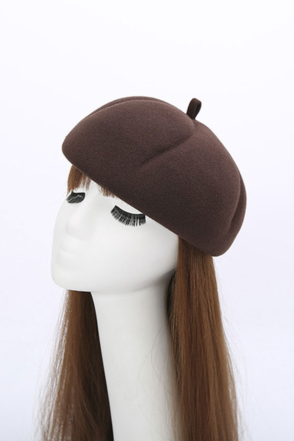 Women Cute Warm Stylish Solid Pattern Earmuffs Winter Beret Hat