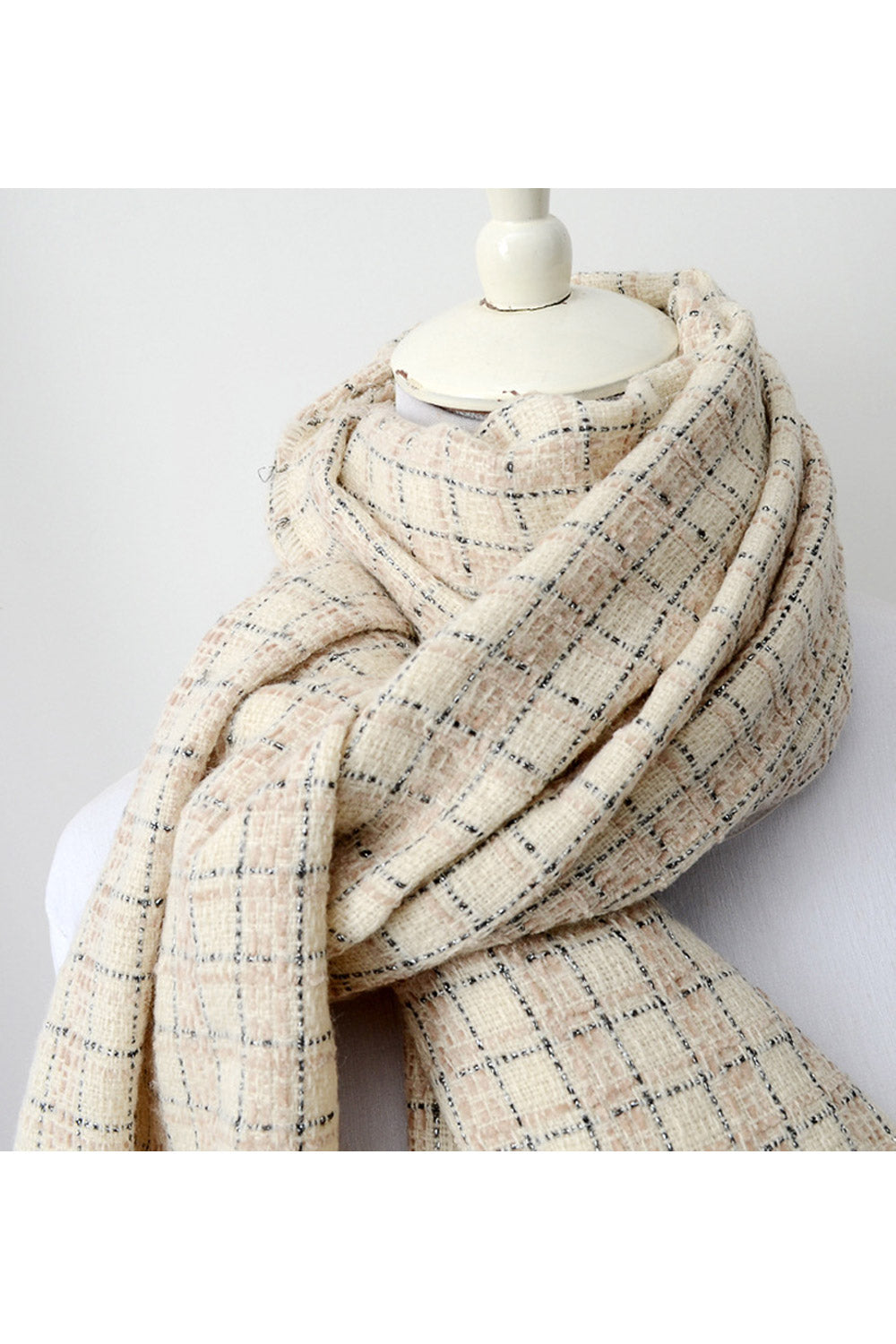 Women Lovely Lattice Pattern Winter Soft Muffler