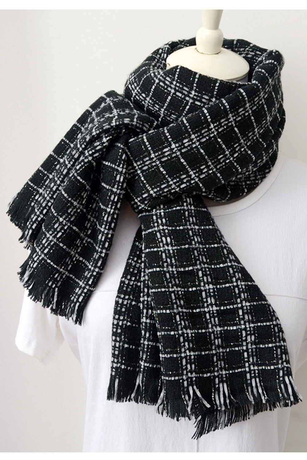 Women Lovely Lattice Pattern Winter Soft Muffler