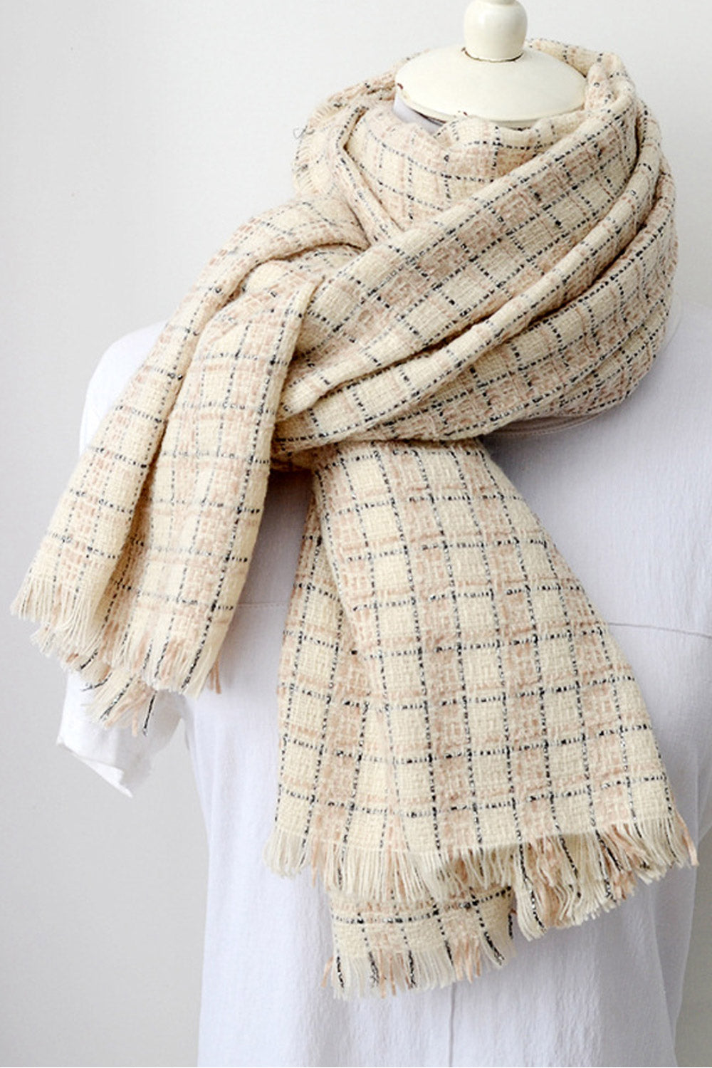 Women Lovely Lattice Pattern Winter Soft Muffler