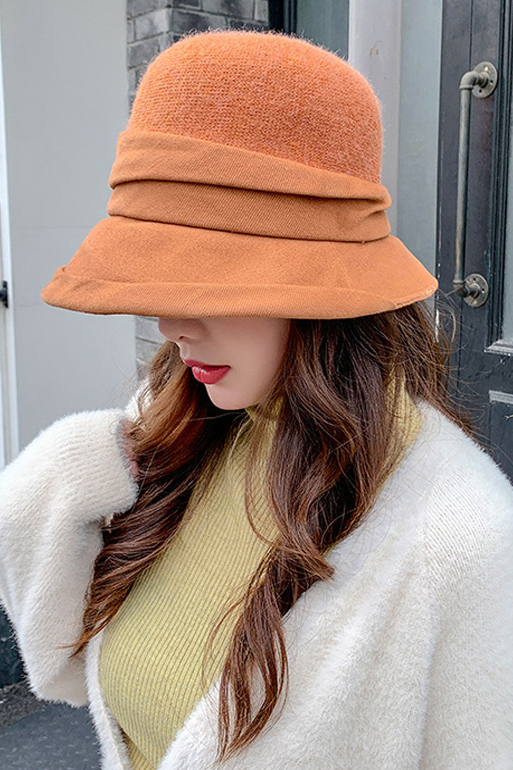 Women Elegant Soft Ear Protection Solid Colored Beret Hat