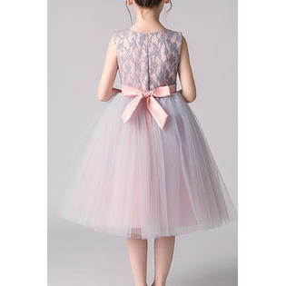 Kids Girls Princess Skirt Bow Decorated Sleeveless Dress