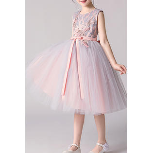 Kids Girls Princess Skirt Bow Decorated Sleeveless Dress