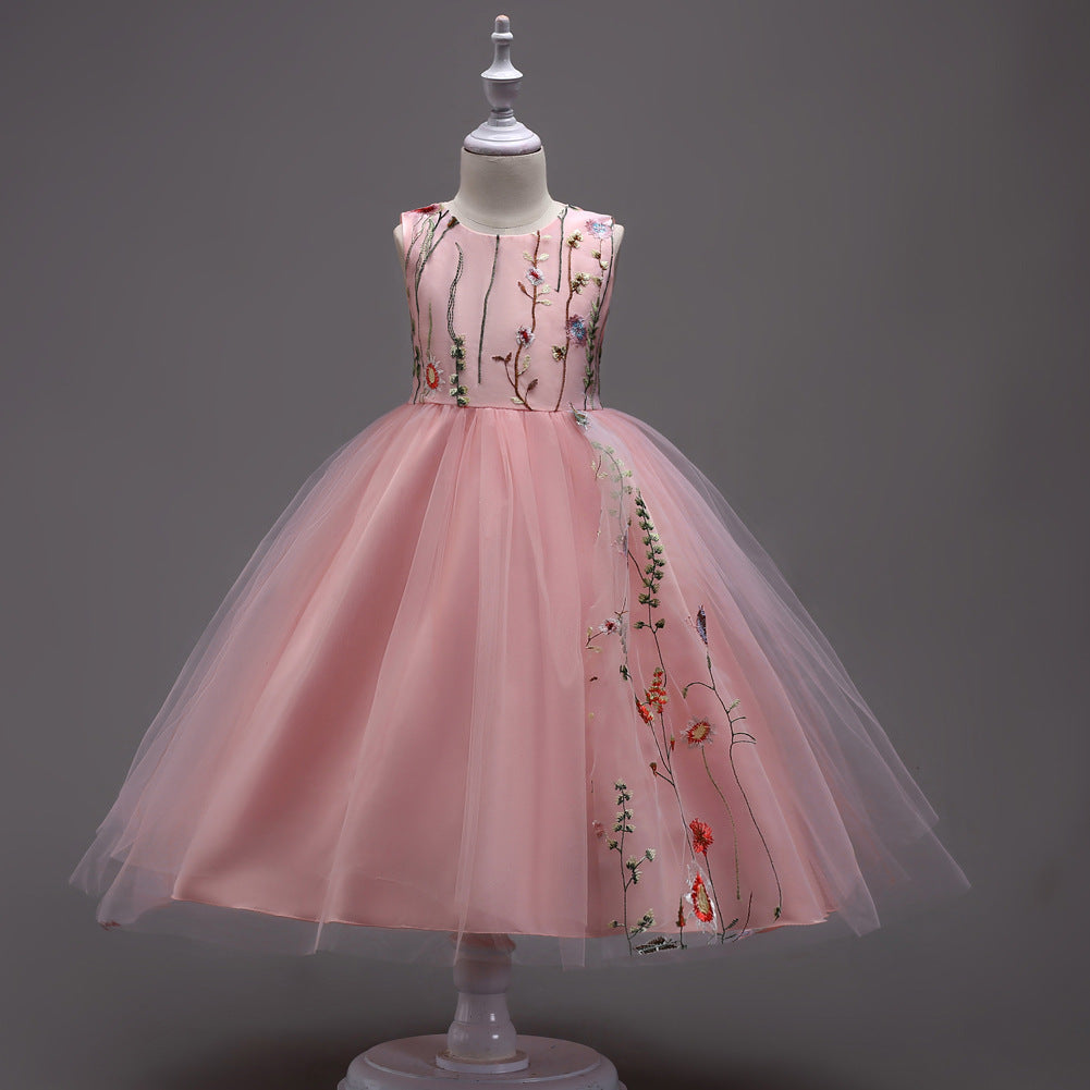 Kids Baby Girls Beautiful Decorated Skirt Lace Dress