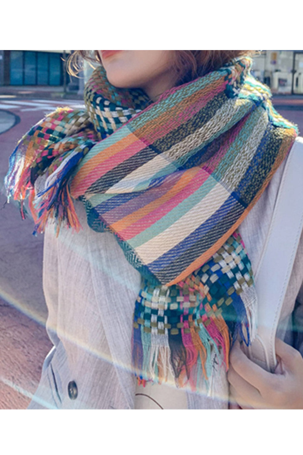 Women Beautiful Winter Season Printed Style Warm Casual Muffler