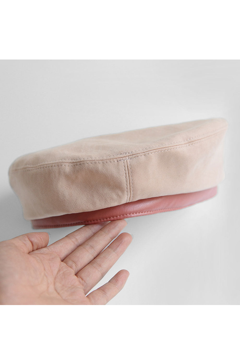 Women Outdoor Winter Cold Protection PU Leather Beret Hat