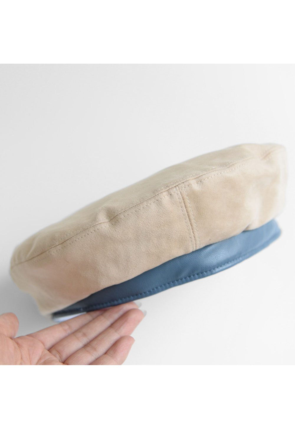 Women Outdoor Winter Cold Protection PU Leather Beret Hat