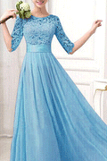 Women Prom Wedding Long Chiffon Party Dresses