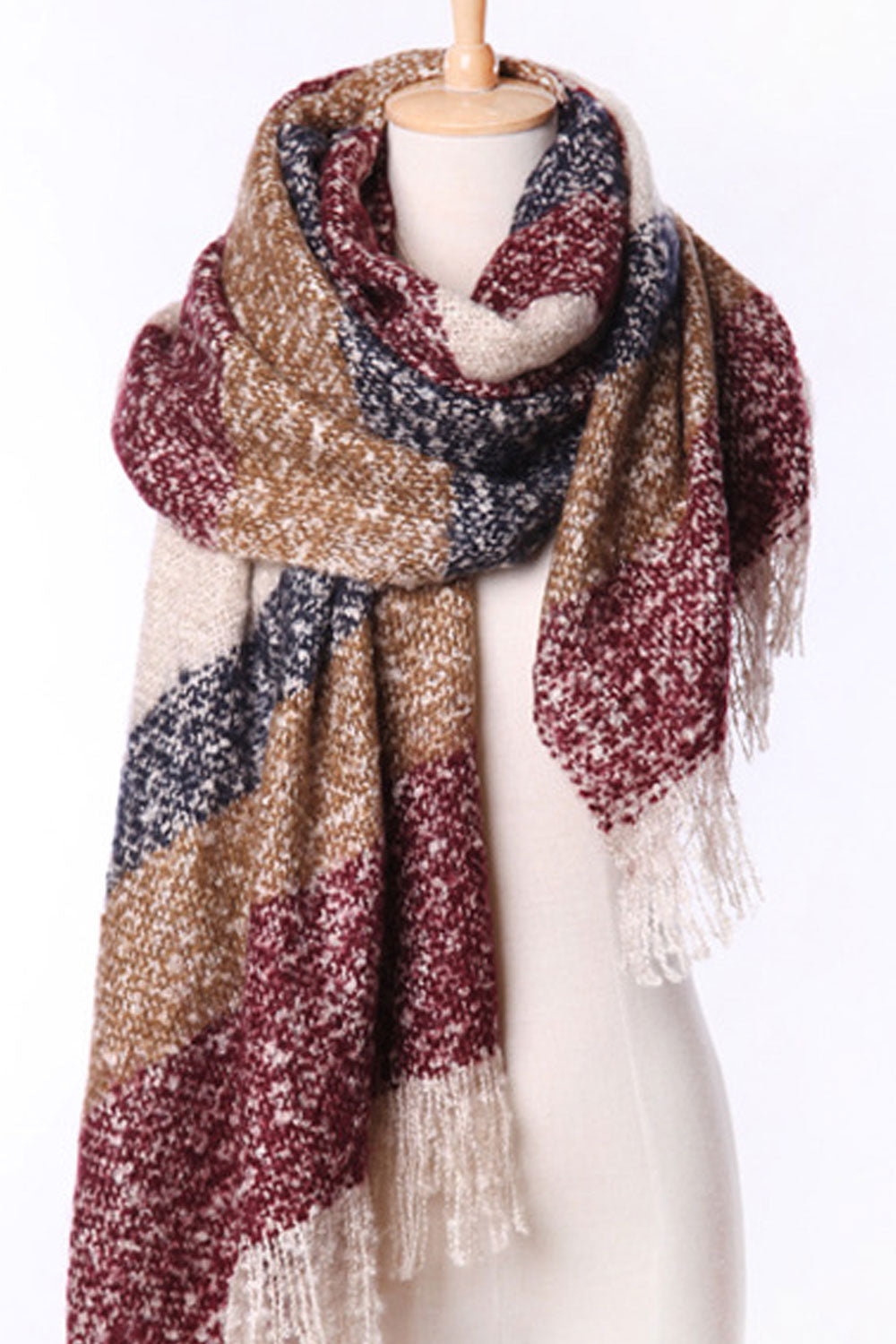 Women Tassel Hem Lovely Winter Muffler