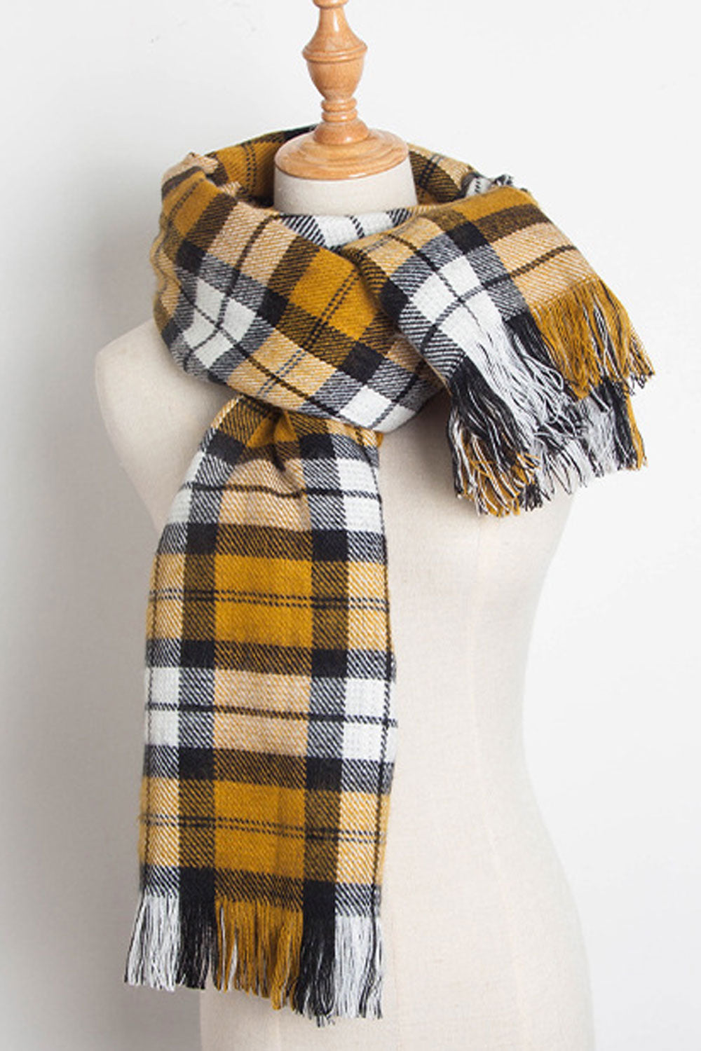 Women Classy Plaid Pattern Warm Comfortable Muffler