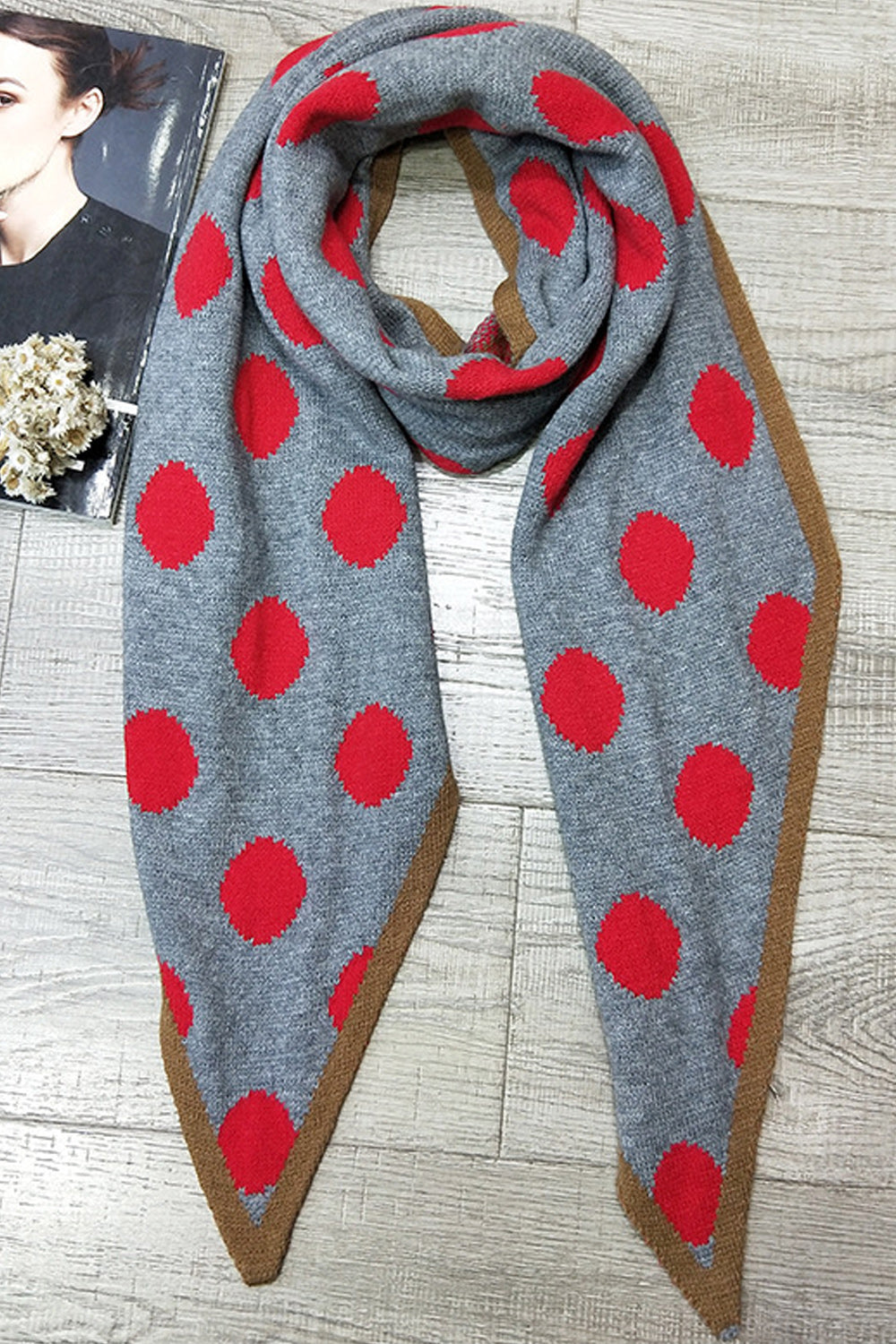 Women Lovely Polka Dotted Thick Fashionable Muffler