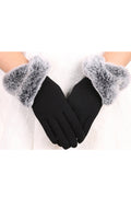 Women Soft Fashionable Solid Pattern Warm Winter Knitted Gloves