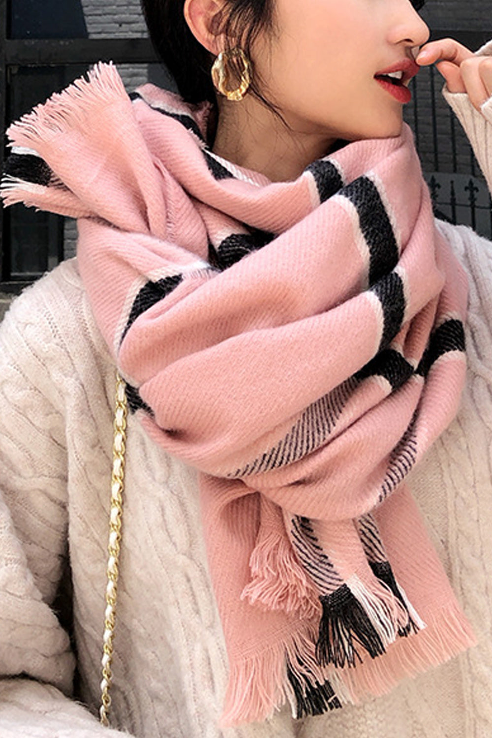 Women Lovely Long Length Warm Wind Breaker Muffler