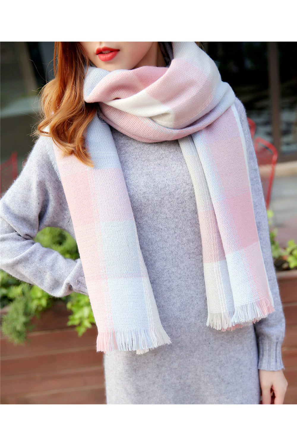 Women Long Length Warm Thick Material Muffler