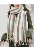 Women Beautiful Tassel Hem Comfortable Muffler