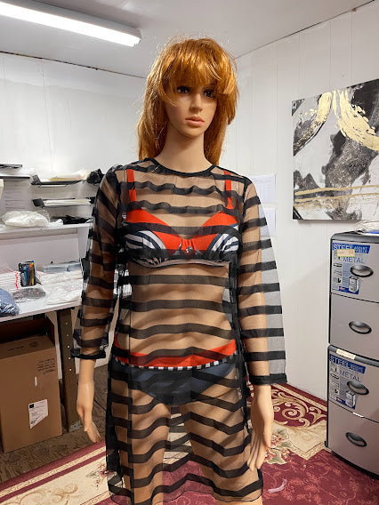 Women Transparent Net Easily Wearable Thin Qualited Material Crafted Awesome Beach Cover Up
