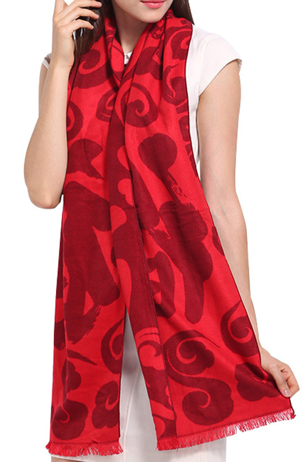 Women Pretty Printed Style Cashmere Warm Muffler