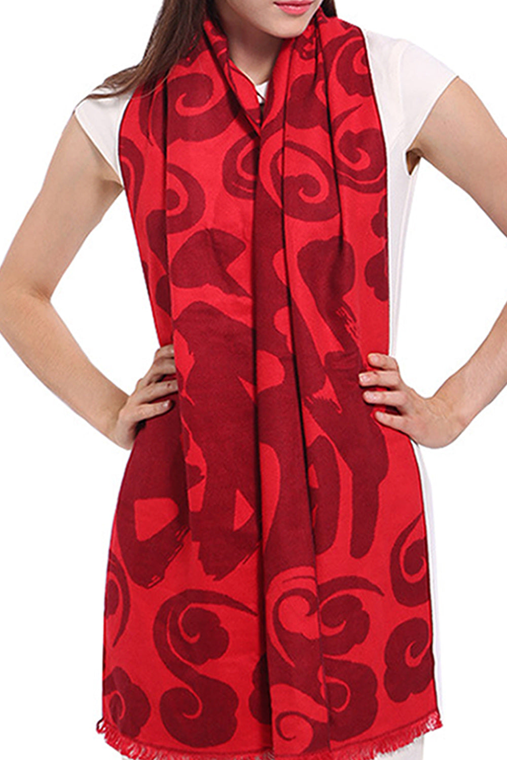 Women Pretty Printed Style Cashmere Warm Muffler