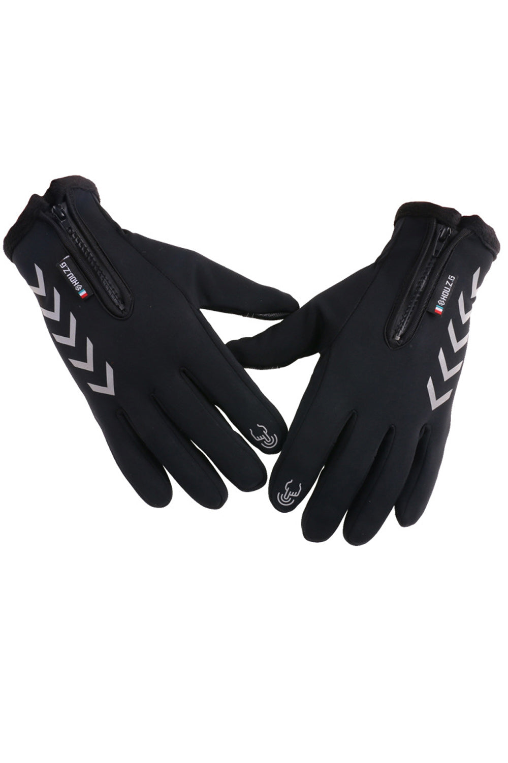 Women Small Zipper Closure Fashionable Soft Knitted Gloves