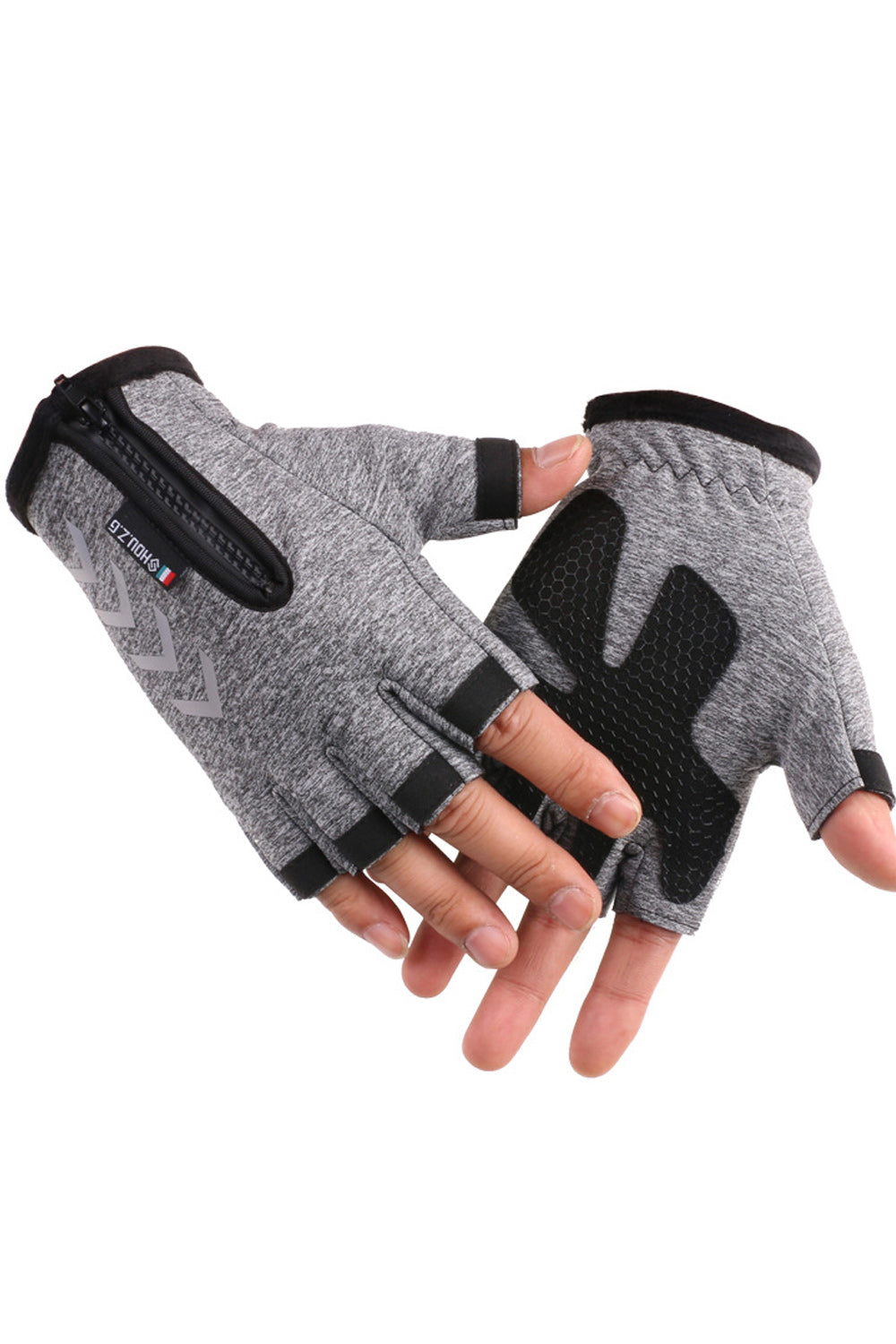Women Small Zipper Closure Fashionable Soft Knitted Gloves
