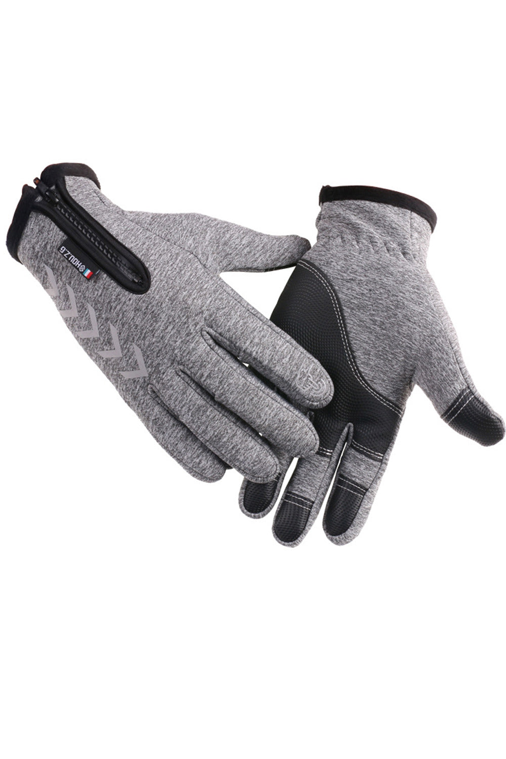 Women Small Zipper Closure Fashionable Soft Knitted Gloves