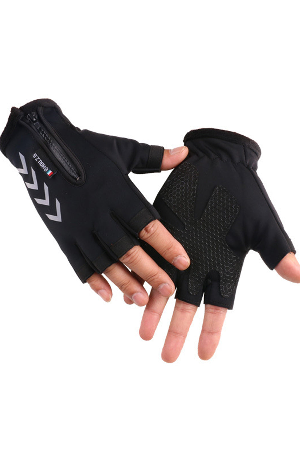 Women Small Zipper Closure Fashionable Soft Knitted Gloves