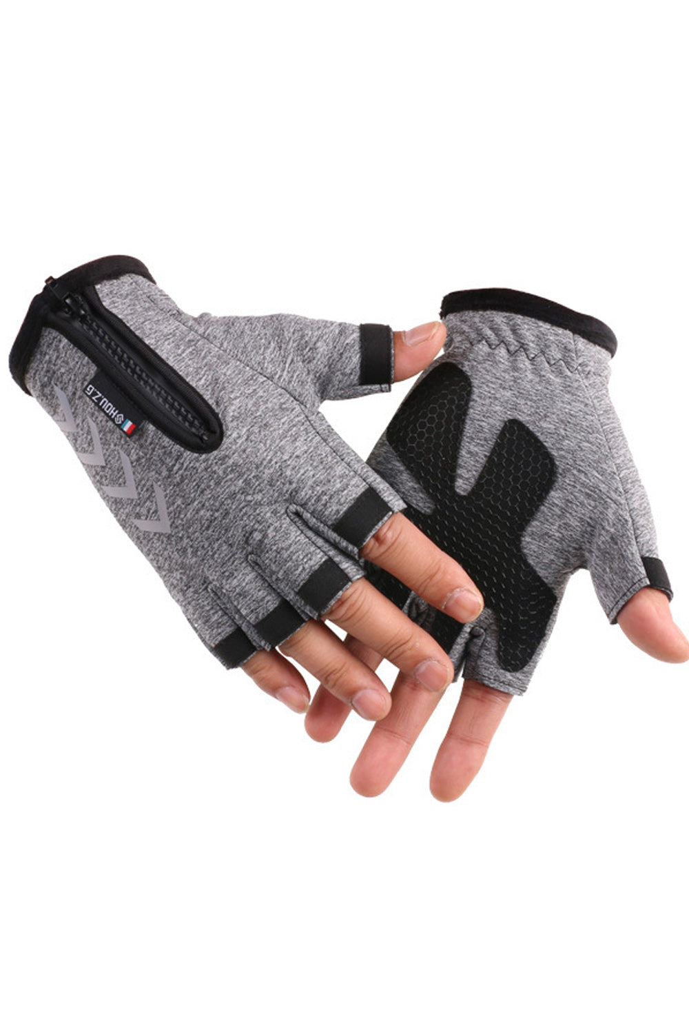 Women Small Zipper Closure Fashionable Soft Knitted Gloves