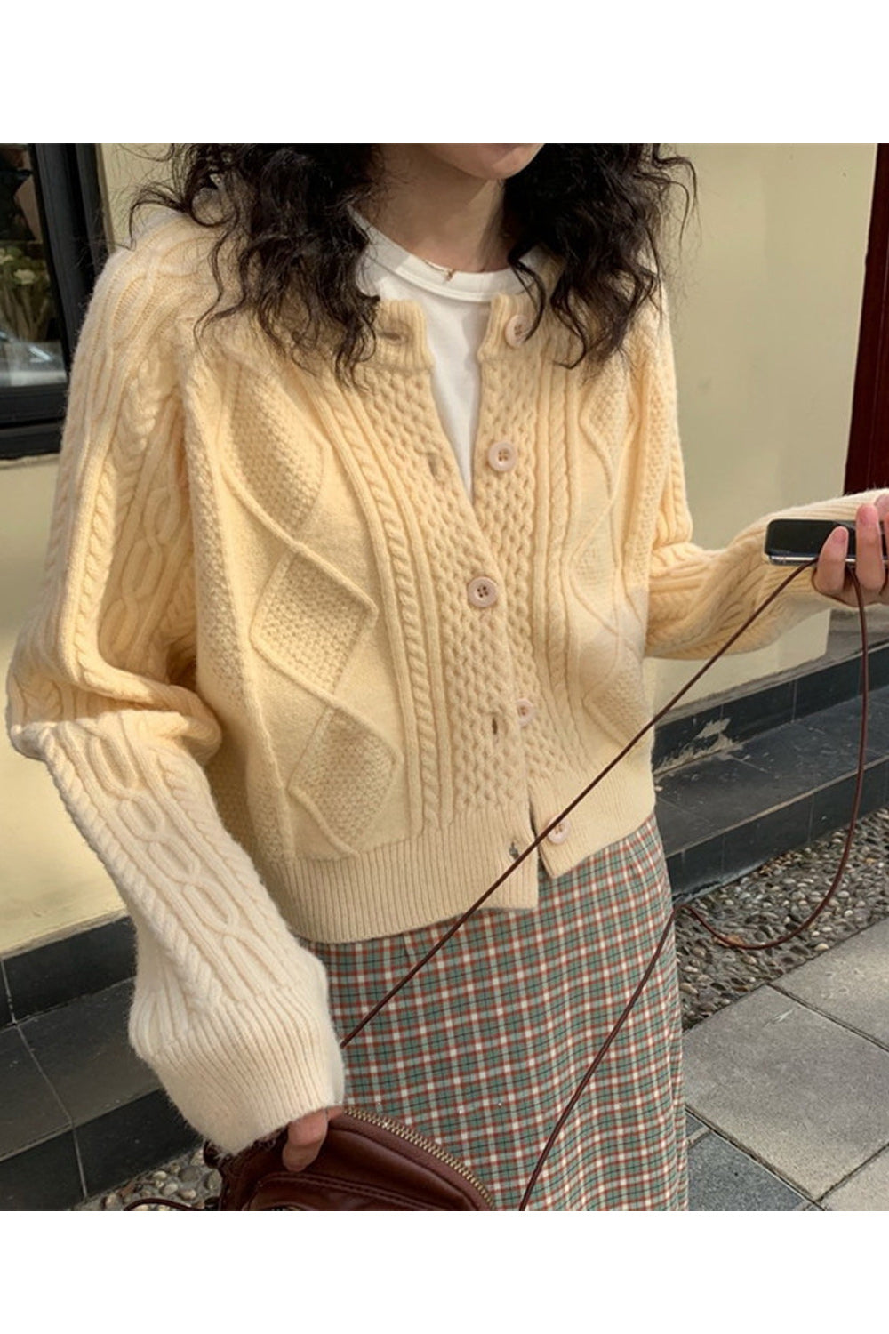 Women Casual Winter Season Soft Long Sleeve Easy Button Closure Cardigan