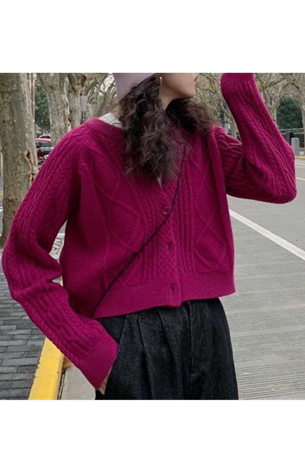 Women Casual Winter Season Soft Long Sleeve Easy Button Closure Cardigan