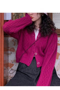 Women Casual Winter Season Soft Long Sleeve Easy Button Closure Cardigan