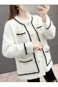 Women Comfortable Round Neck Lovely Long Sleeve Cardigan