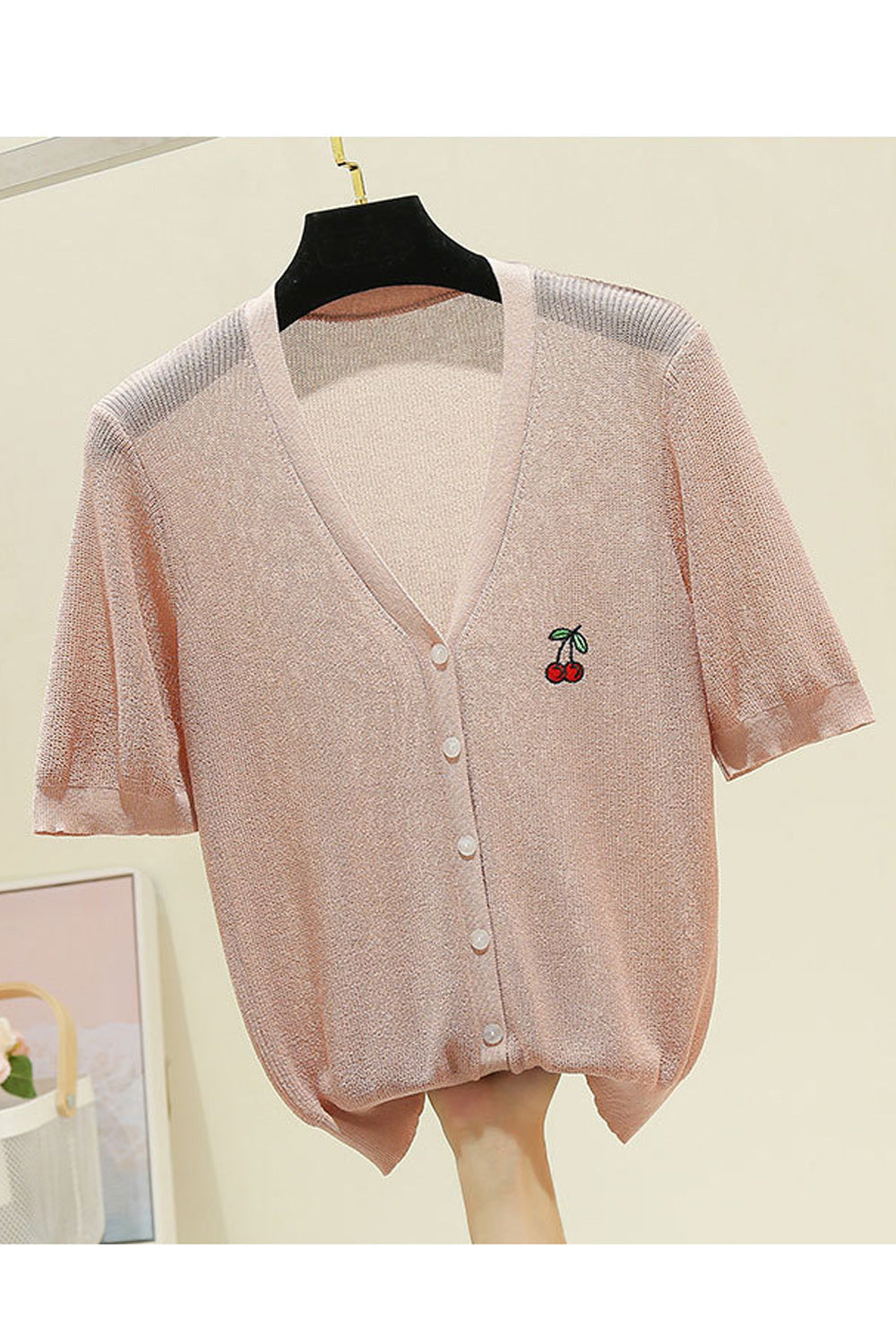 Women Classic Solid Colored V-Neck Winter Warm Cardigan