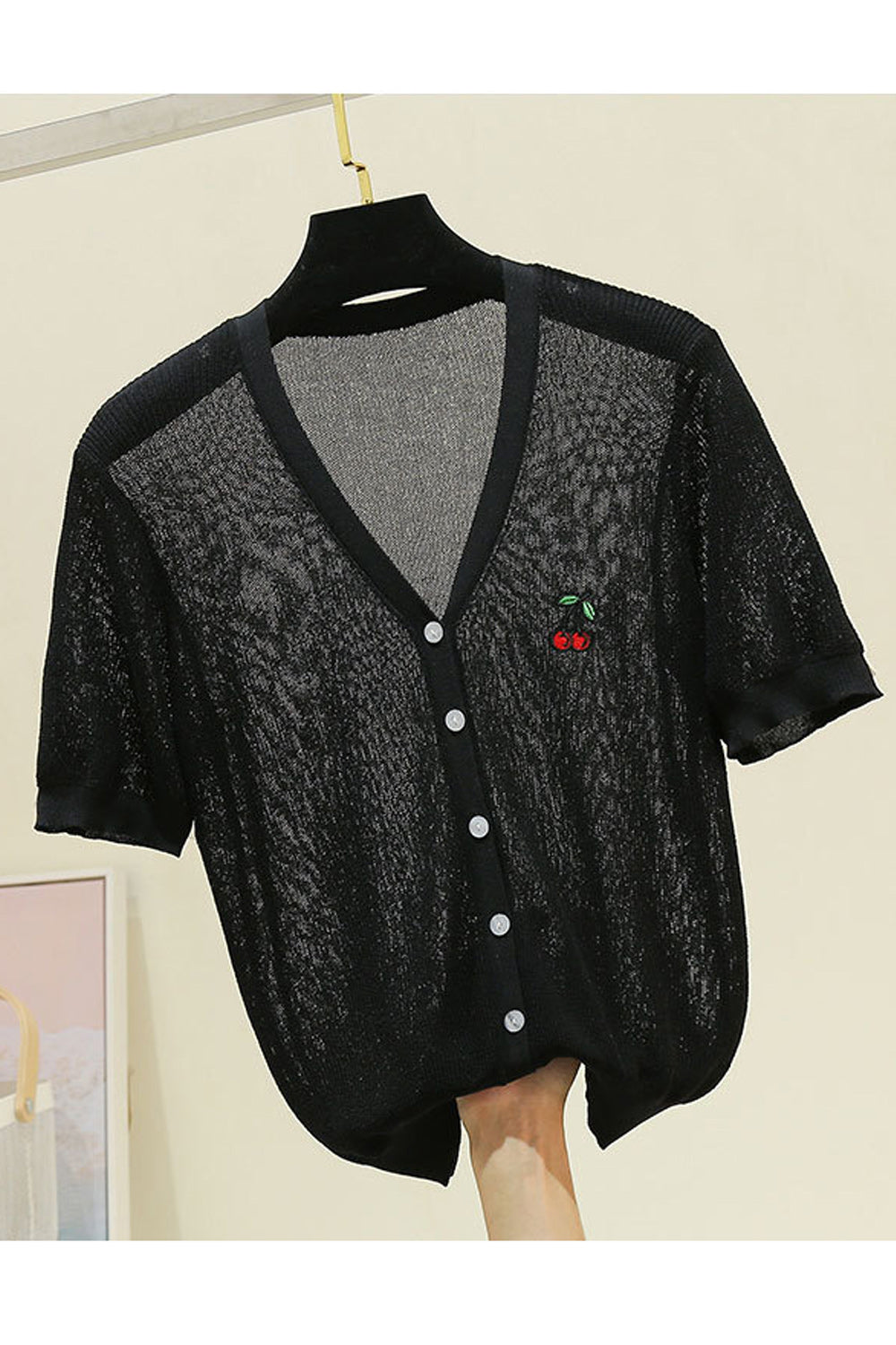 Women Classic Solid Colored V-Neck Winter Warm Cardigan