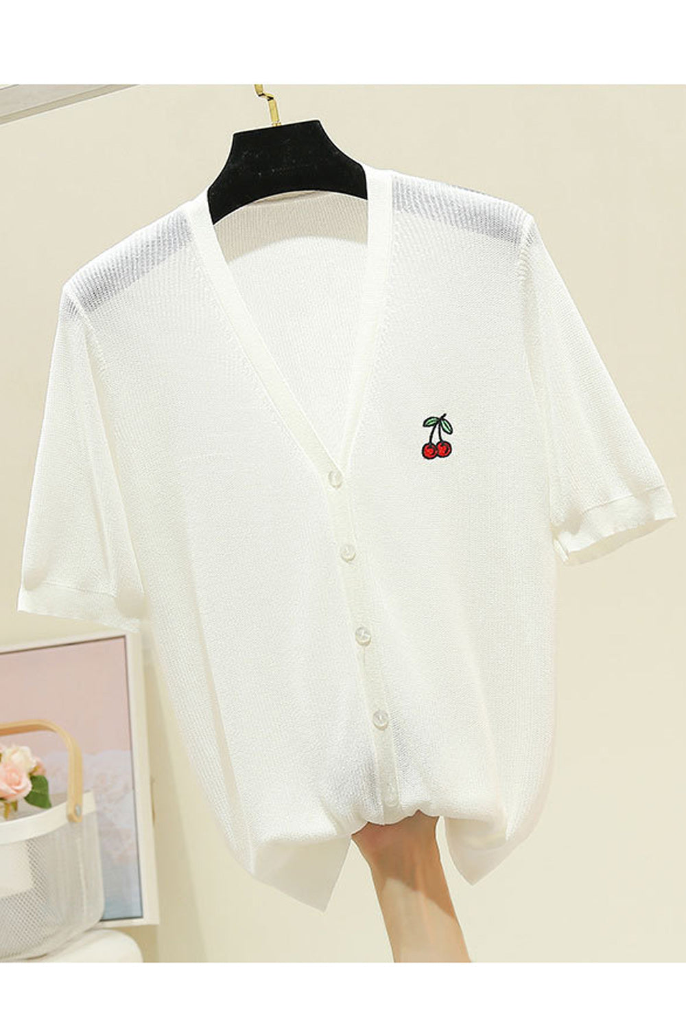 Women Classic Solid Colored V-Neck Winter Warm Cardigan