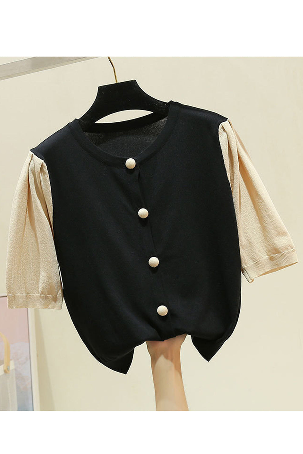 Women Fashionable Half Sleeve Warm Casual Cardigan