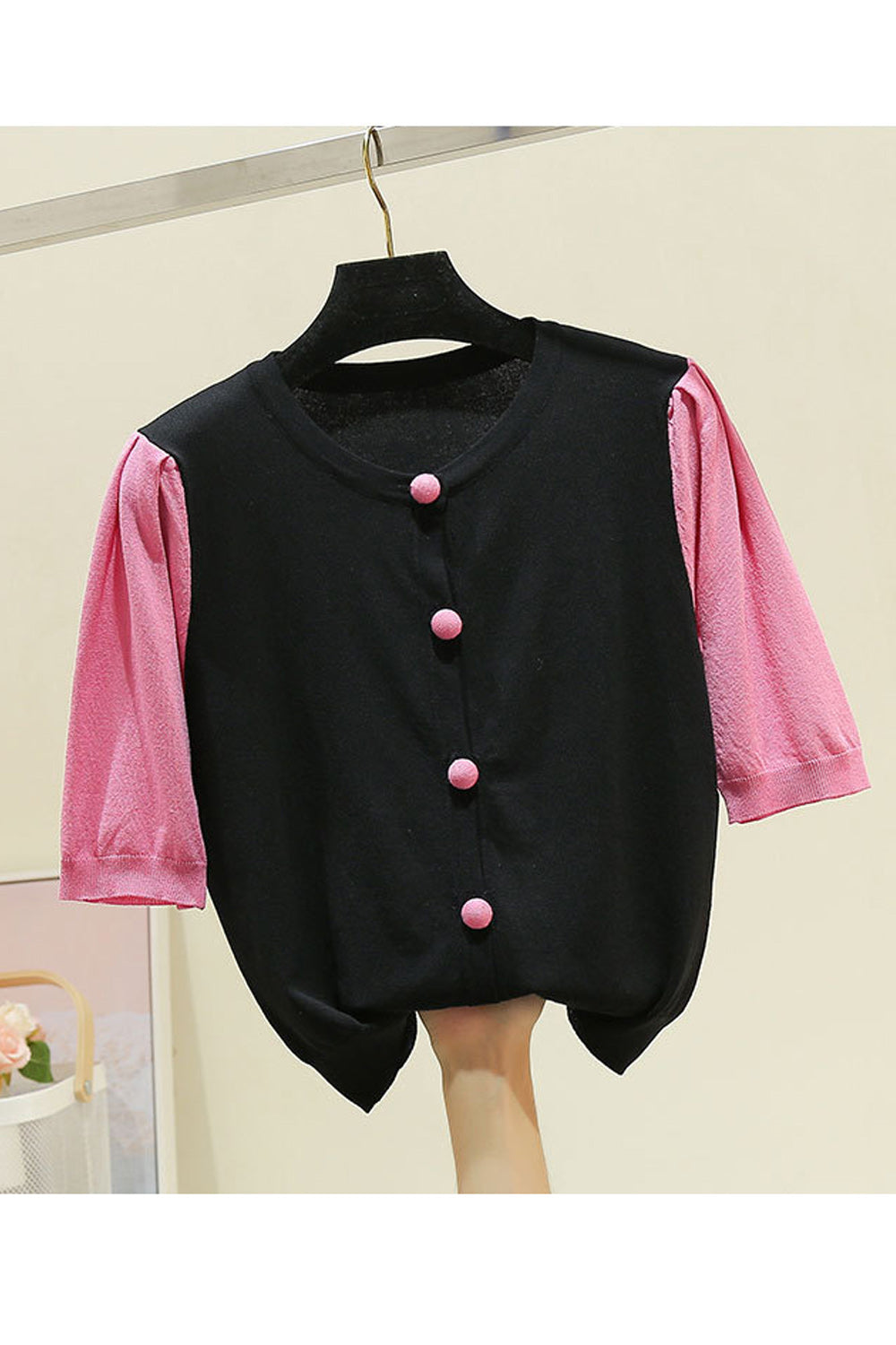 Women Fashionable Half Sleeve Warm Casual Cardigan