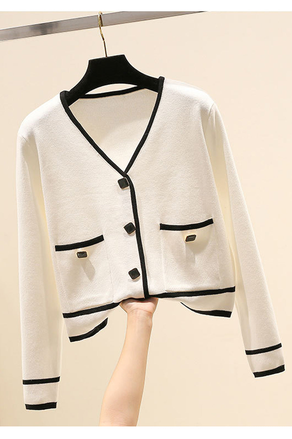 Women Long Sleeve V-Neck Button Down Warm Cardigan