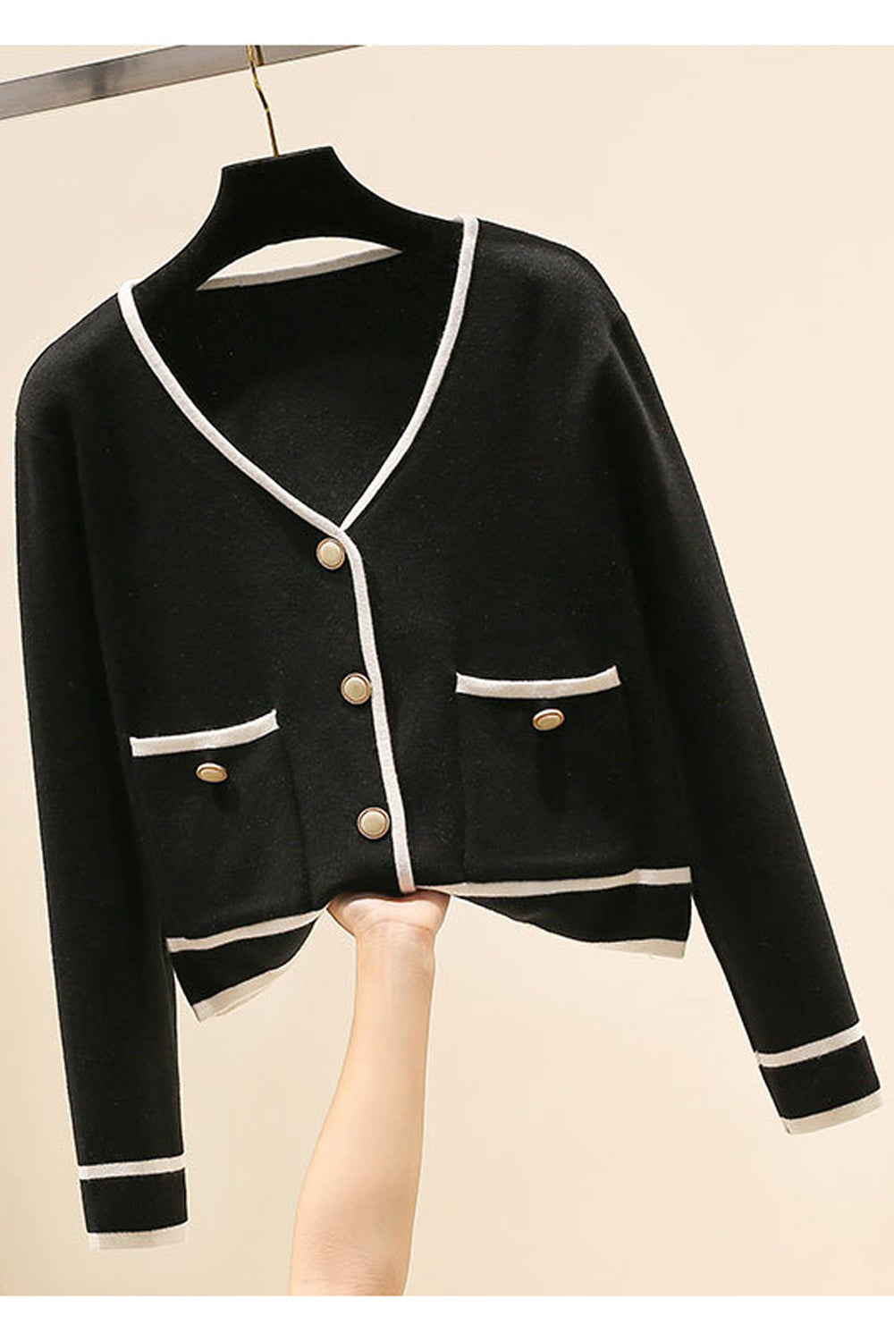 Women Long Sleeve V-Neck Button Down Warm Cardigan