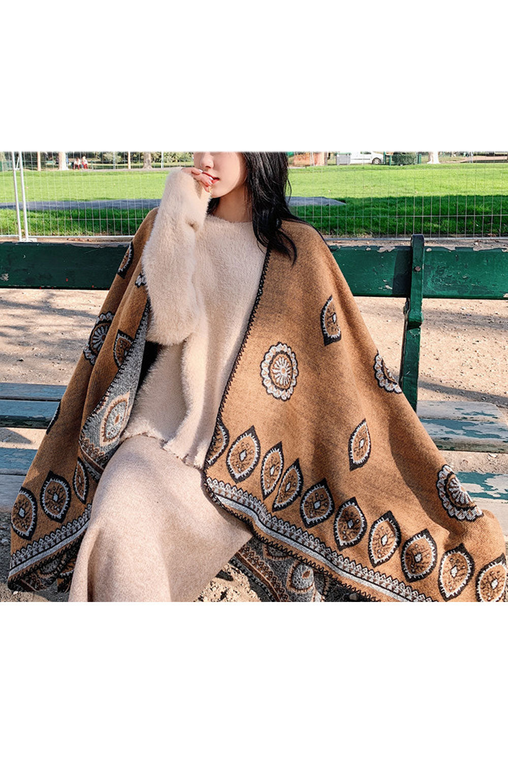 Women Beautiful Printed Style Thick Winter Shawl