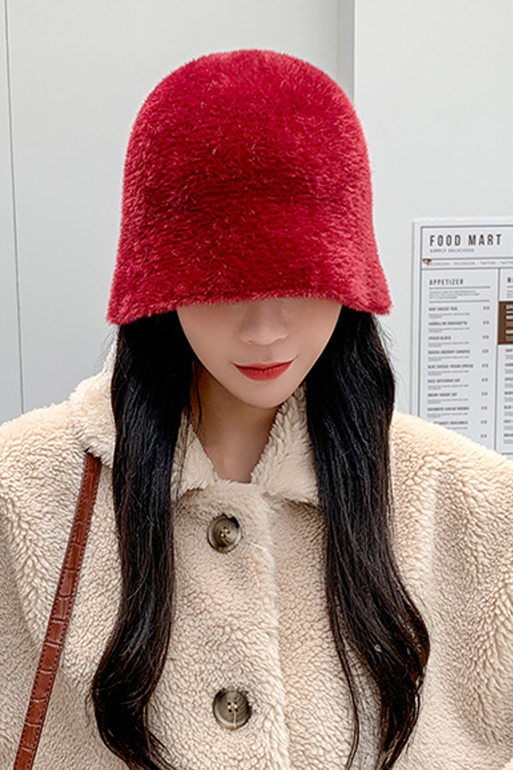 Women Soft Hair Solid Colored Cozy Windproof Knitted Hat