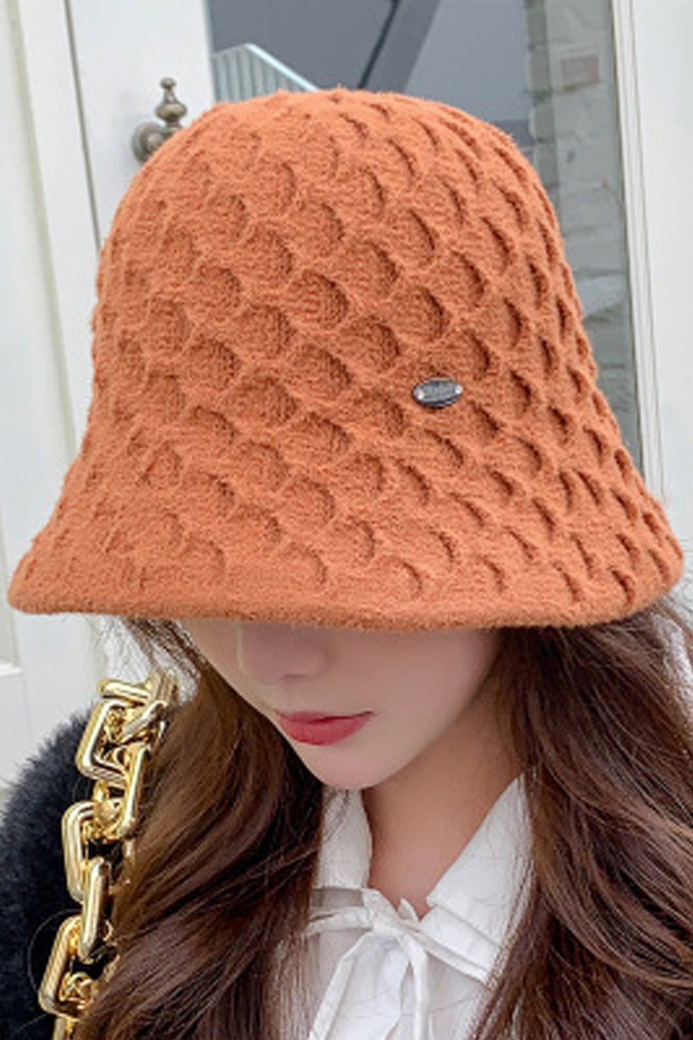 Women Fashionable Dome Styled Solid Colored Warm Knitted Hat