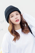 Women Lovely Casual Solid Pattern Thick Knitted Hat