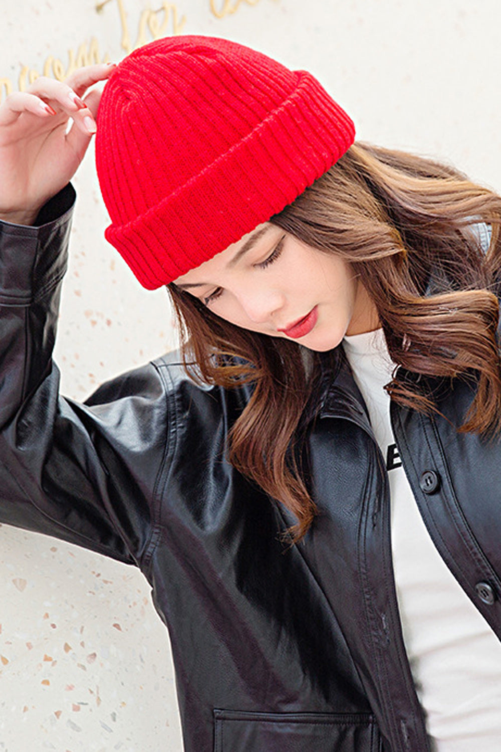 Women Lovely Casual Solid Pattern Thick Knitted Hat