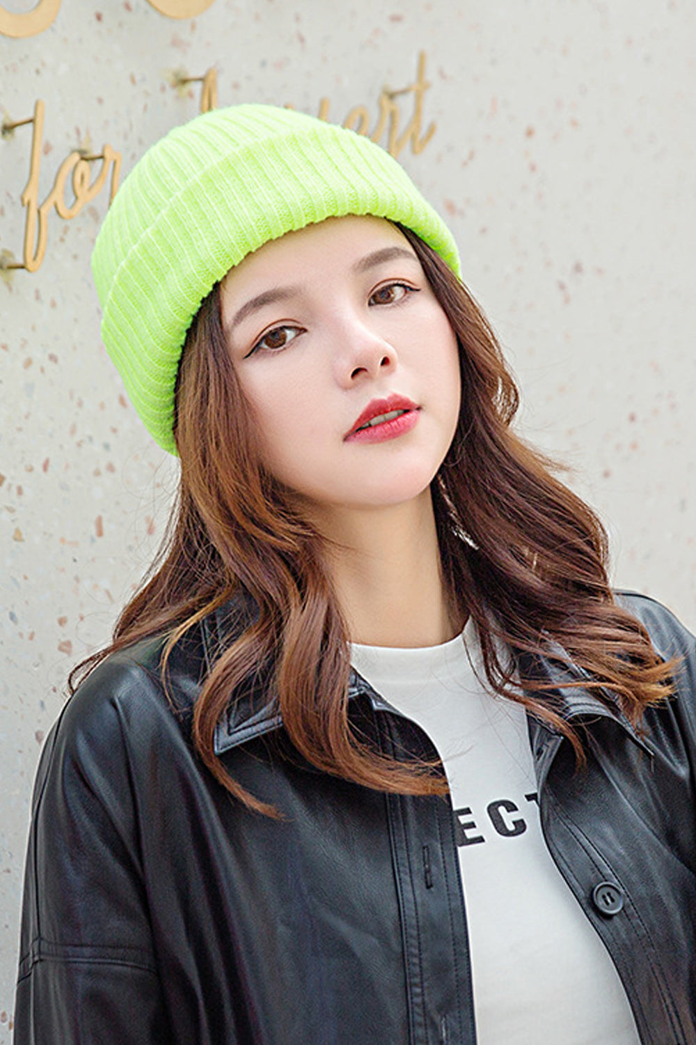 Women Lovely Casual Solid Pattern Thick Knitted Hat