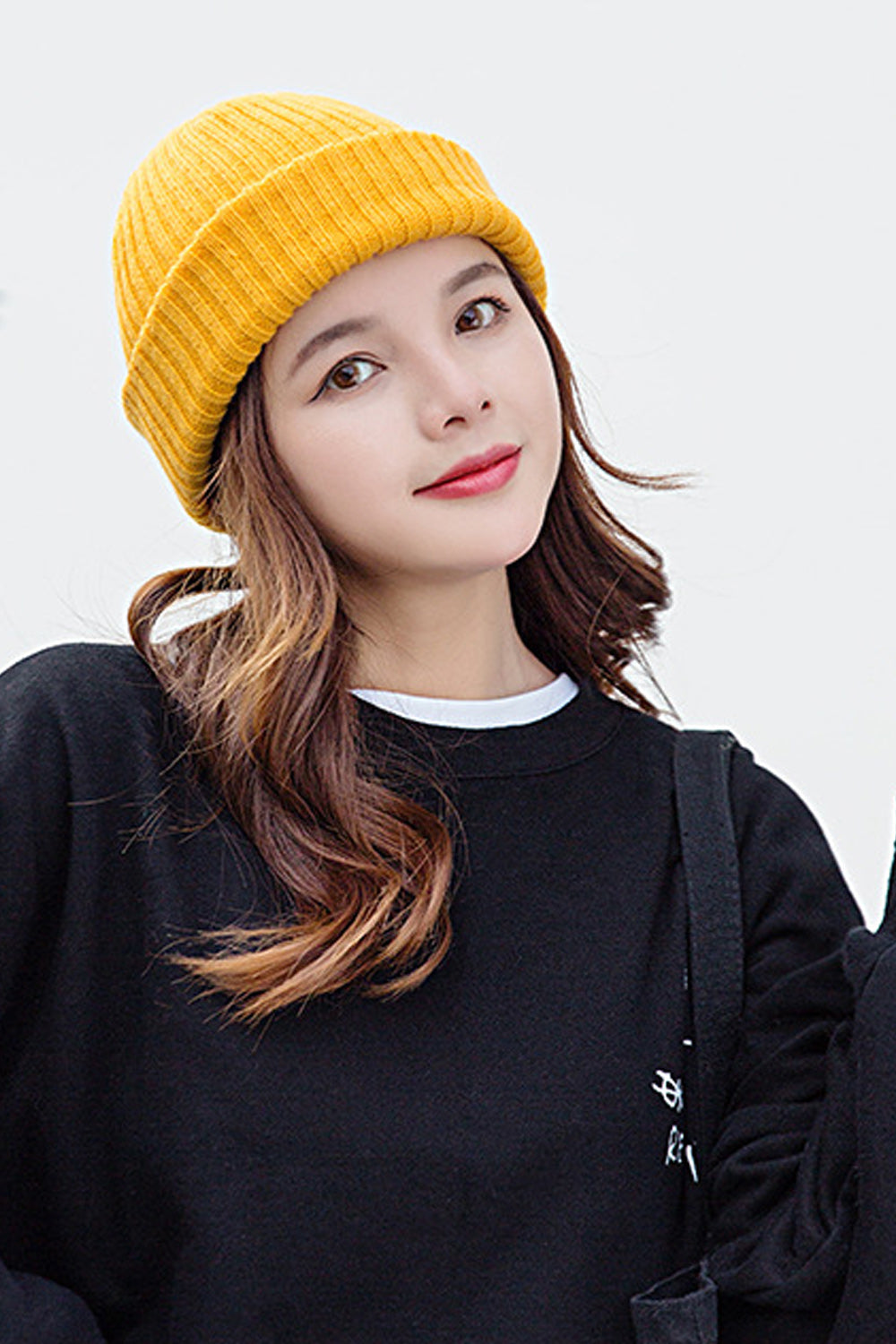 Women Lovely Casual Solid Pattern Thick Knitted Hat