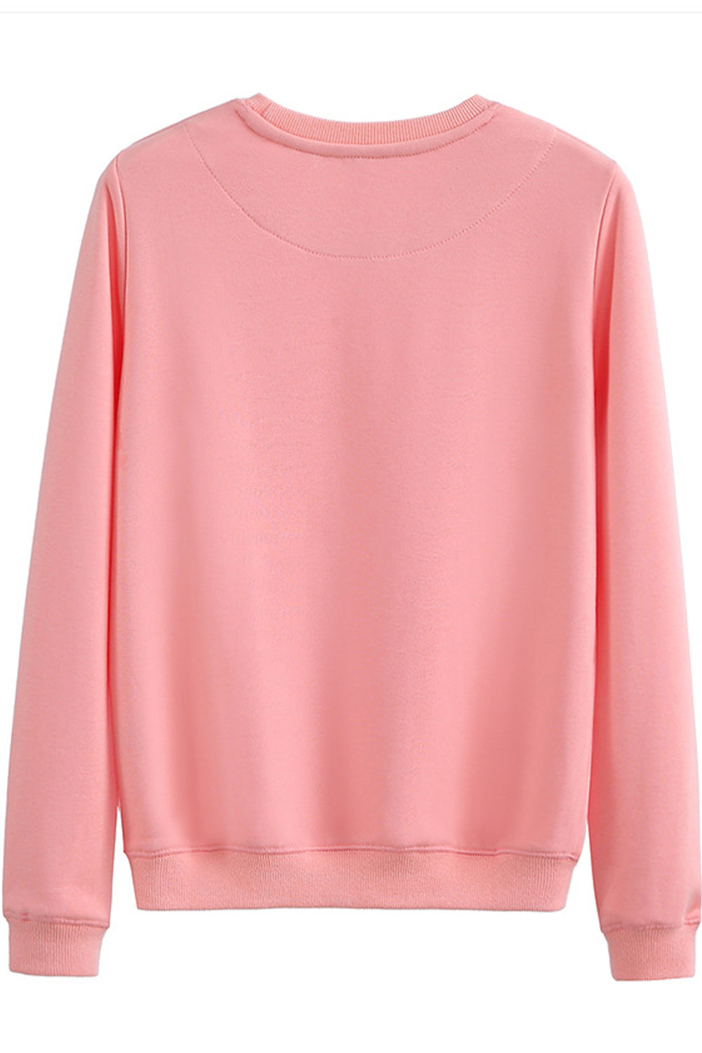 Women Decent Styled Round Neck Awesome Solid Pattern Sweatshirt