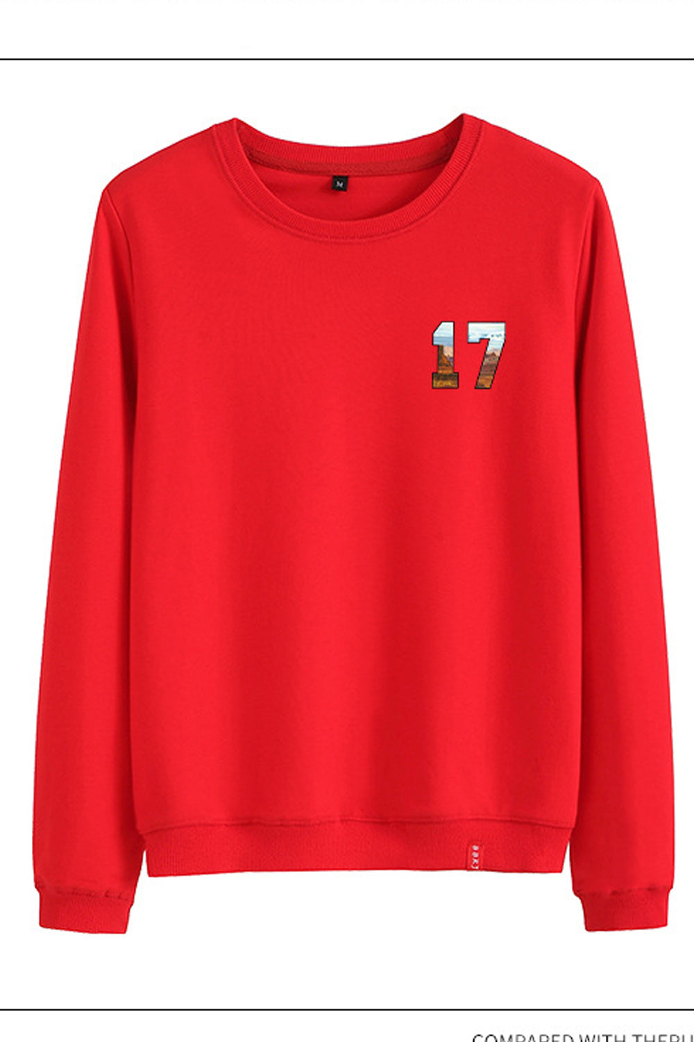Women Simple Solid Pattern Comfortable Round Neck Soft Sweatshirt