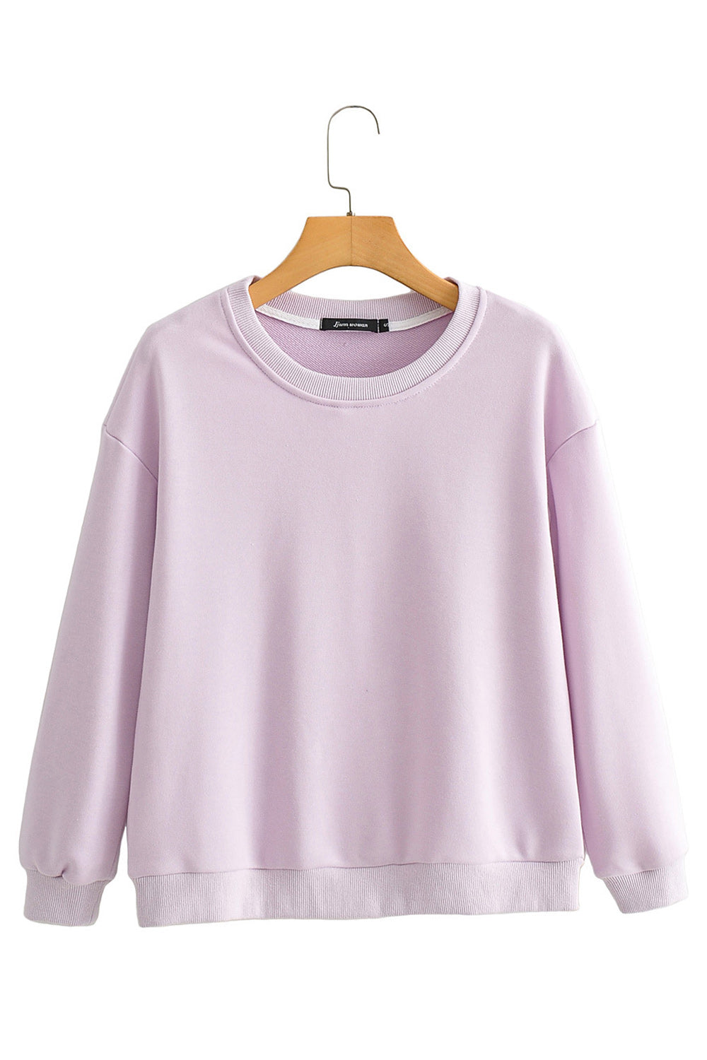 Women Easy Round Neck Classy Solid Pattern Warm Sweatshirt